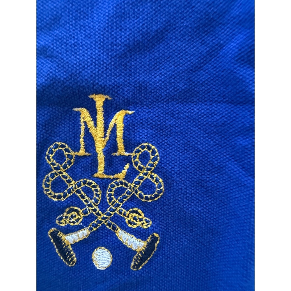 La Martina Sleeveless Polo Womens 2 Beaded Equestrian Royal Blue Excellent - Picture 3 of 5